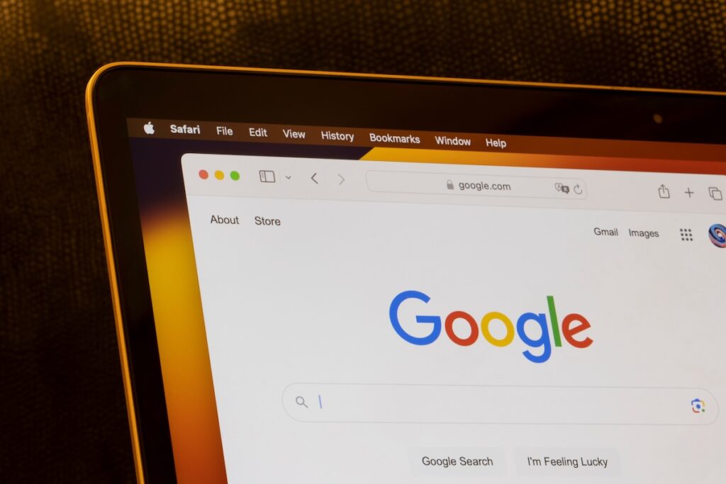 Navigateur google sur Mac