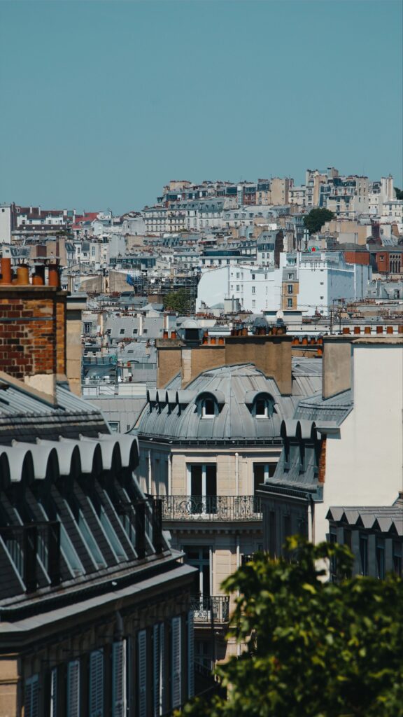 vue panoramique sur l'un des arrondissements de paris